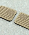 Double USA FLag Patch Set - Tan